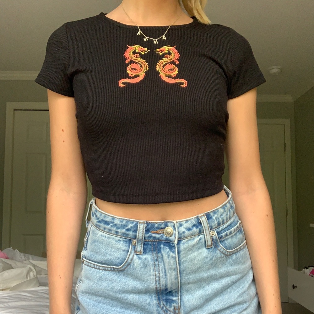 Princess Polly Cropped Dragon Top
